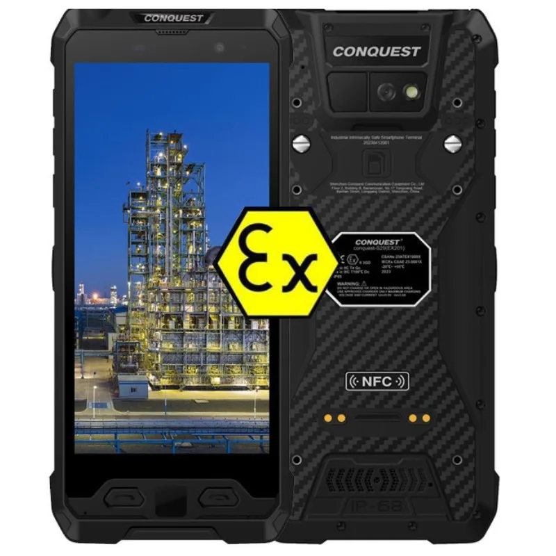 Conquest EX201 Intrinsically Safe 5G Smartphone - 8GB RAM, IP68 Rugged Terminal