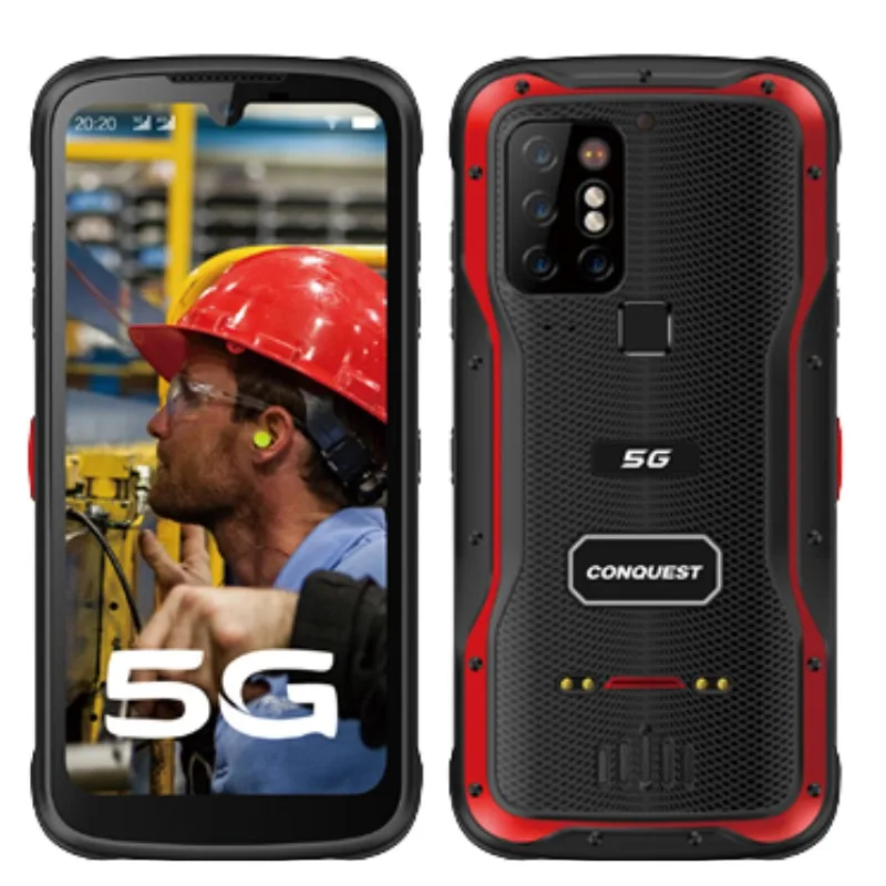 Conquest S20 5G Industrial Smartphone - 8GB RAM, 8000mAh Battery, Night Vision Camera