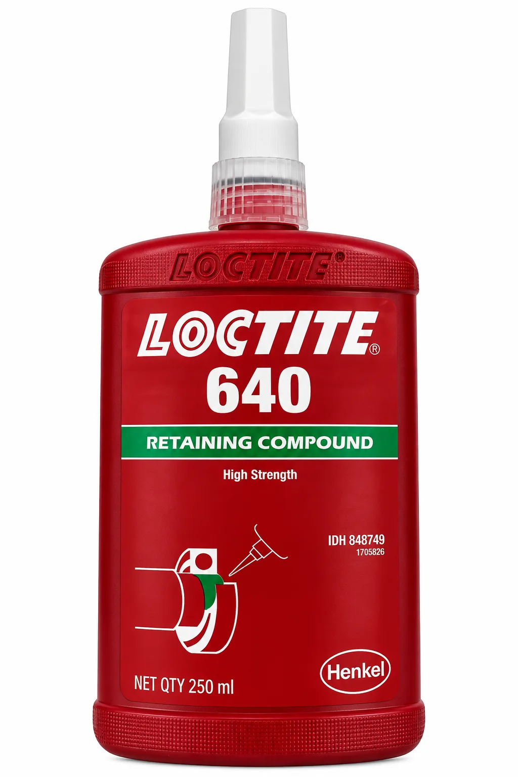 Loctite 640 High Temperature Retaining Compound, 250 mL Bottle